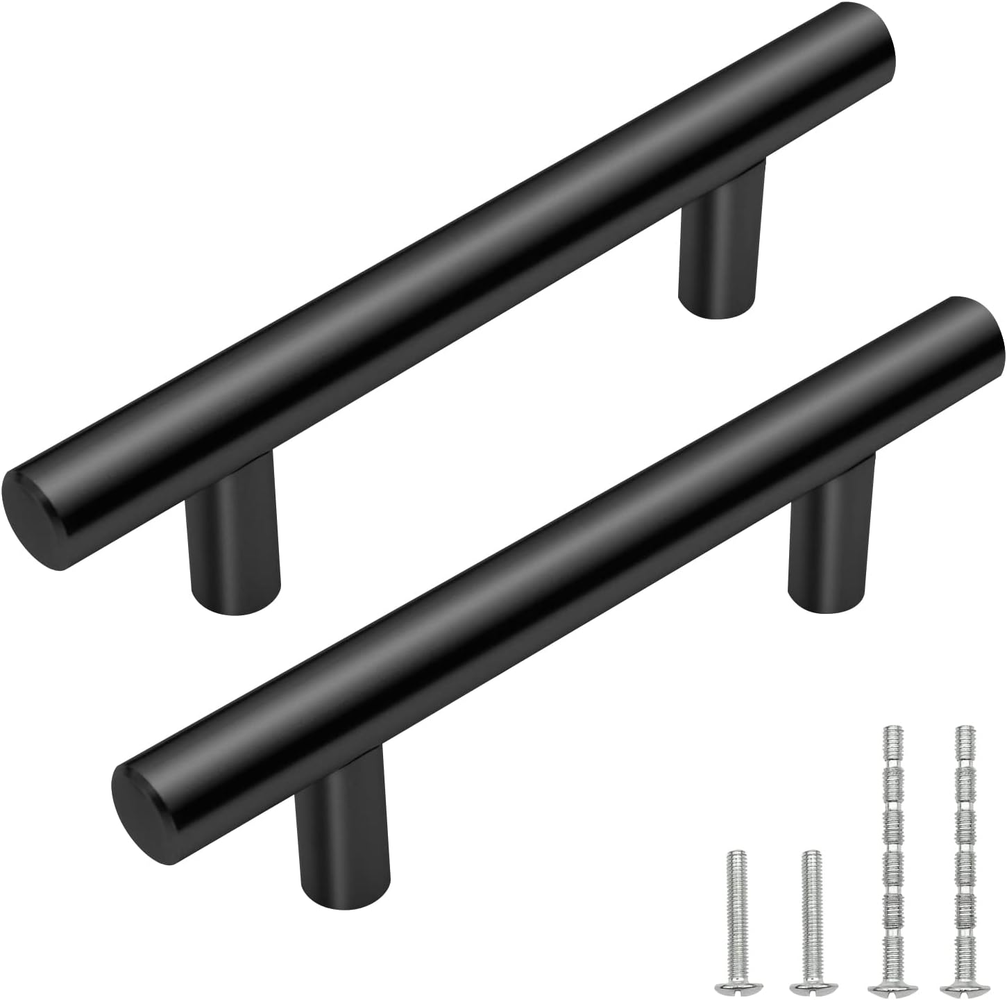 Goldmic 30 Pack Pulls Matte Black Stainless Steel for Kitchen Handles Cupboard
