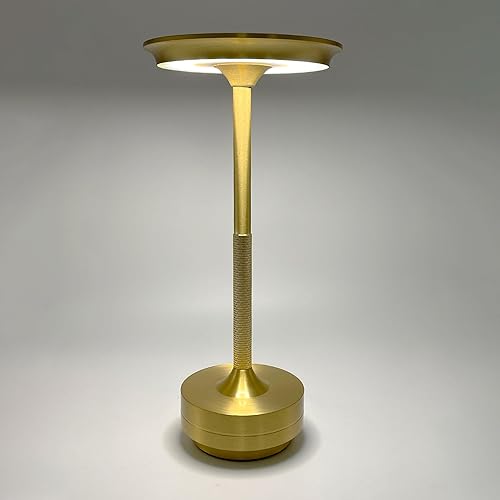 Miniatura 8 de Lámparas de mesa inalámbricas recargables, lámpara portátil que funciona con pilas, luz de mesa LED de atenuación continua de 3 colores con función