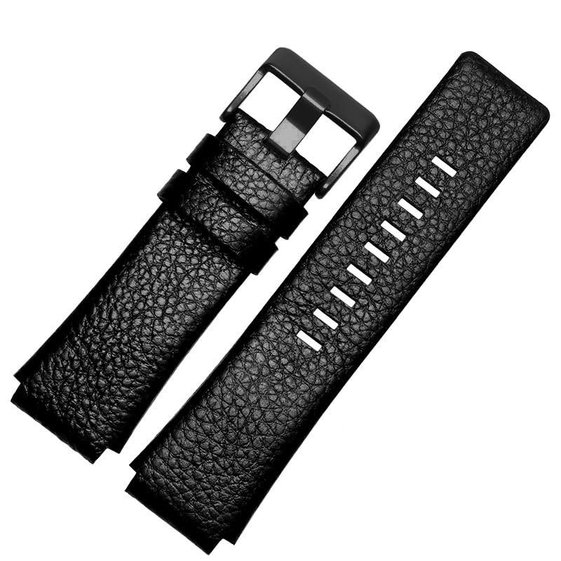 Bracelet en cuir Diesel DZ1089 DZ1123 DZ1132 noir 28x18mm
