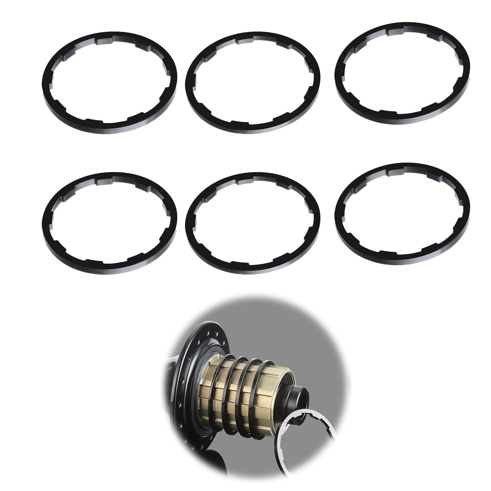 Amazon | PAVIKE スプロケスペーサー 自転車 6枚セット 1.85mm 2.18mm