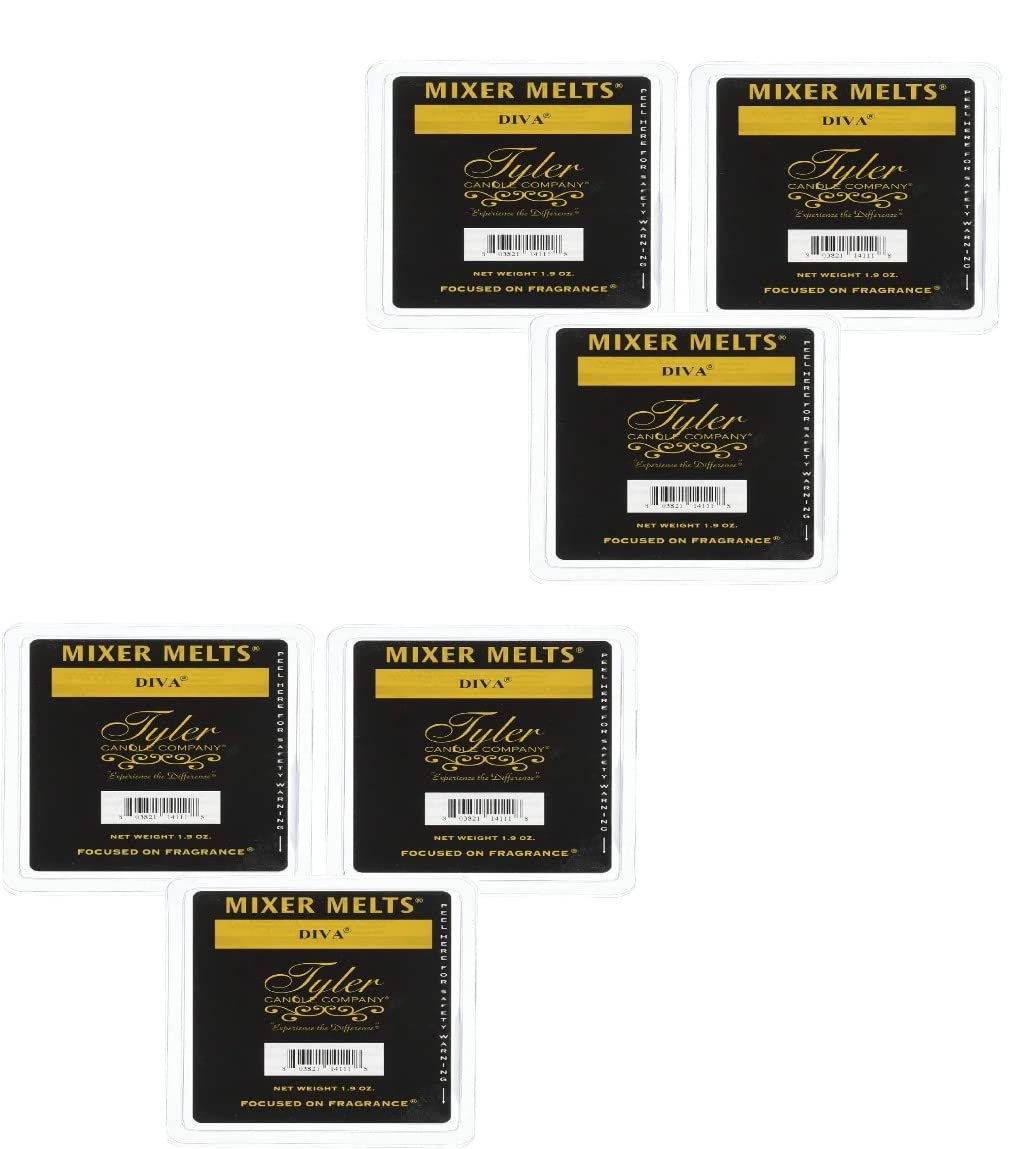 Diva Mixer Melts by Tyler Candle Set (Diva (Pack of 6))