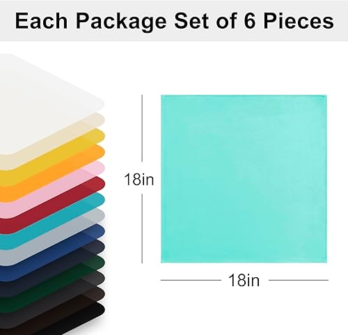 Miniatura 5 de Hiasan Juego de 6 servilletas de tela, 18 x 18 pulgadas, lavables color beige con bordes con dobladillo para restaurantes, bodas y vacaciones