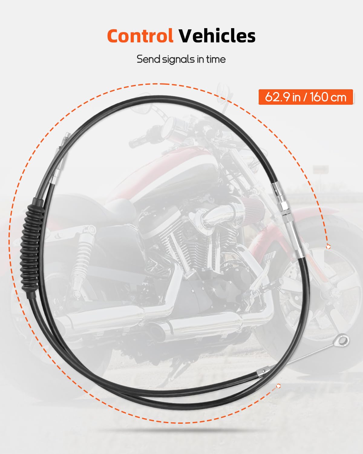 Cavo frizione da 159,8 cm adatto per Harley Sportster XL 883 1200 XL883 XL1200 1986-2013 Harley Sportster modelli 2004-2020