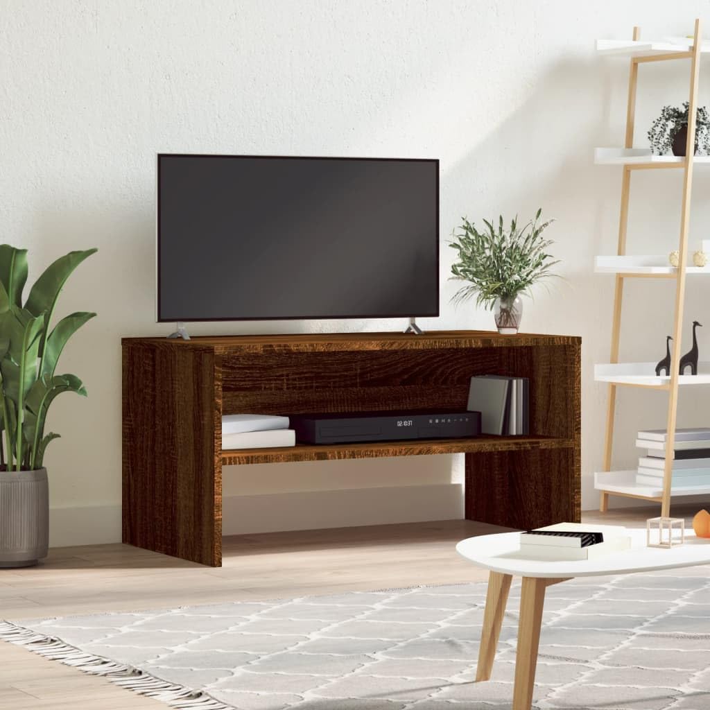 vidaXL Mobile Porta TV Rovere Marrone 80x40x40 cm in Legno Multistrato