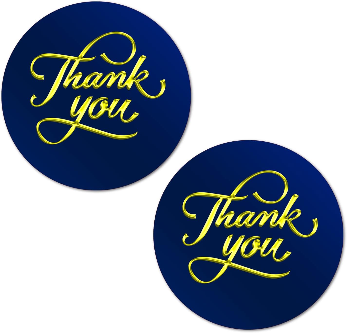 40 Thank You Stickers, 2 Inch Big Round Glossy Labels, Great for Weddings, Bridal Shower, Engagement Party, Birthday, Baby Shower, Party Favors Décor, Tags, Games and Supplies. Made in USA. Blue