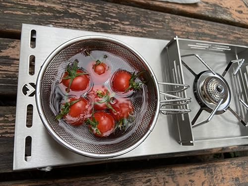 Miniatura 7 de CAMPINGMOON - Juego de 2 piezas de acero inoxidable para acampar Sierra Cup 10.5 fl oz con 1 colador S-220-2PS-213