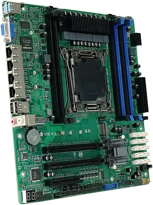 C612 NAS Motherboard LGA2011-3, 10x SATA 6Gbps, 4X 2.5GbE Intel i226-V, 2X M.2 NVMe, 2X PCIe x16, DDR4, Server Workstation ITX Mainboard for Xeon E5 V3/V4 24 * 24cm
