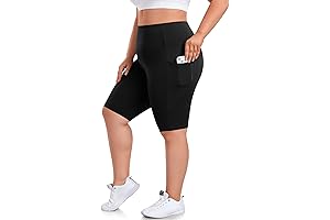 Plus Size Biker Shorts with Ample Pockets