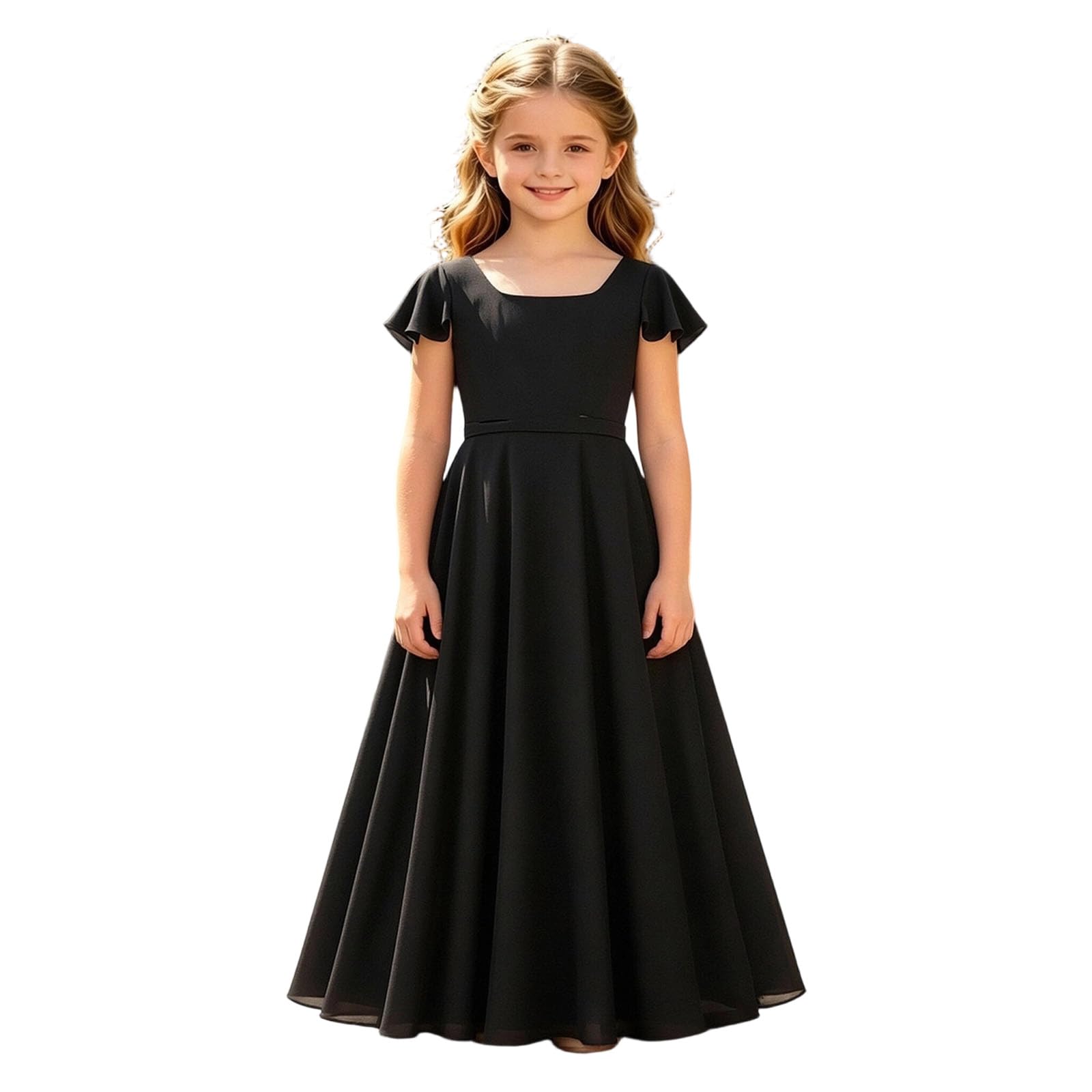 Vestido de Gasa Elegante para Niñas, Vestido Formal para Actuaciones de Piano Violín Recitales, Vestido de Fiesta Fluido con Tutú Ceremonia Infantil