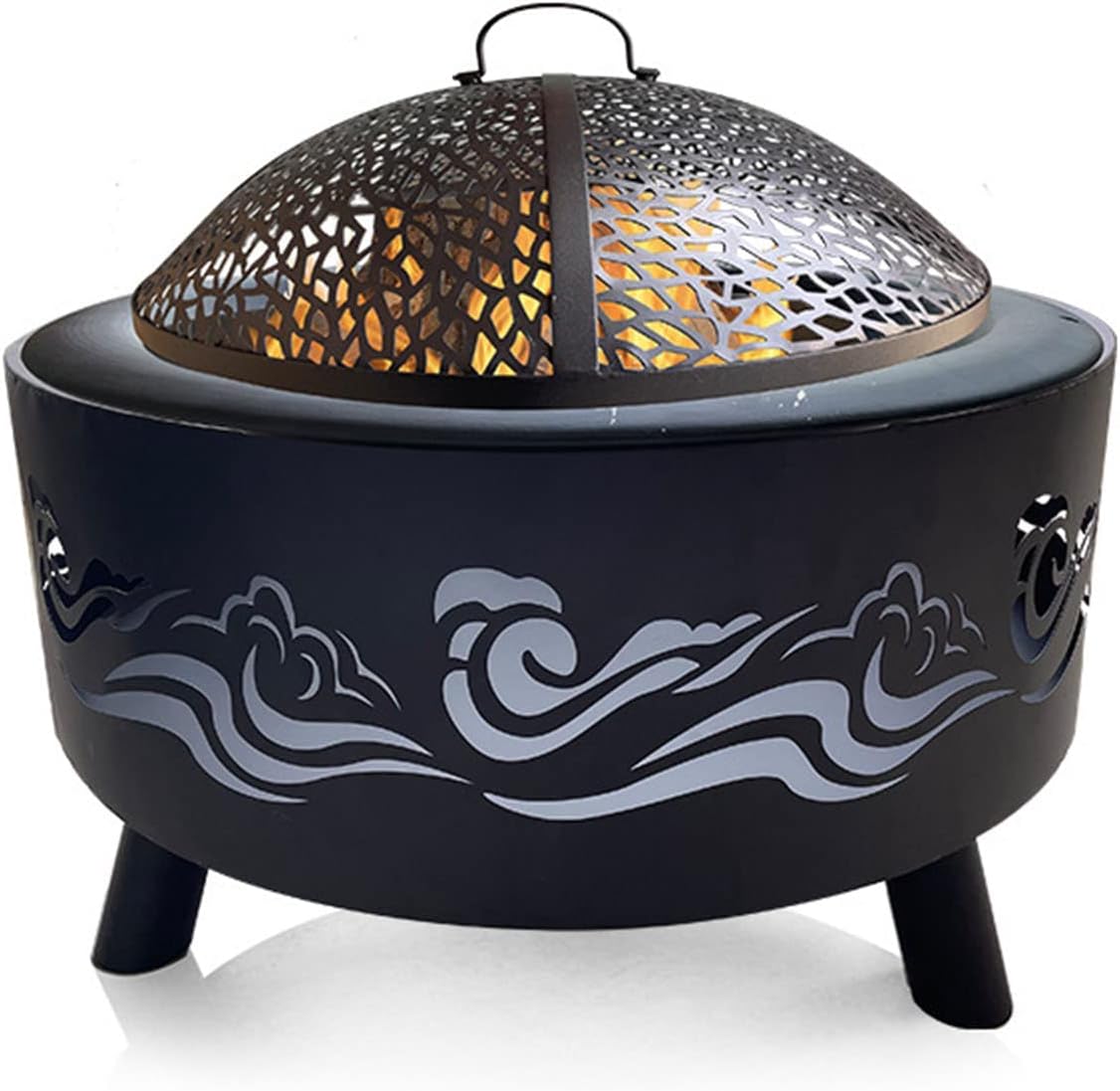 Outdoor Fire Pit Garden Folding Patio Heater Grill Camping Bowl BBQ Grill Grilled Outdoor Cooking Camping Heat Fireplace Stove Hiking Heating