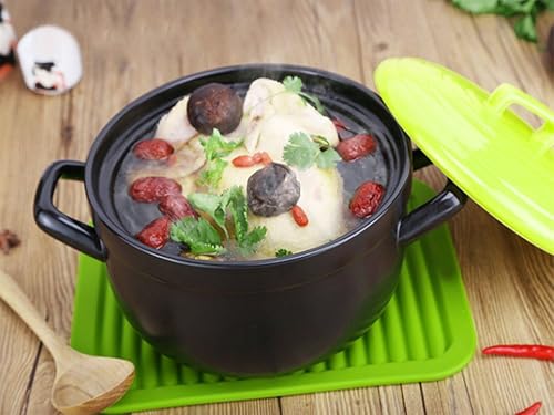 Miniatura 8 de Soporte para ollas de silicona de 9 x 12 pulgadas, salvamanteles, tapete para mesa de cocina, tapete de secado de silicona, tabla de drenaje,