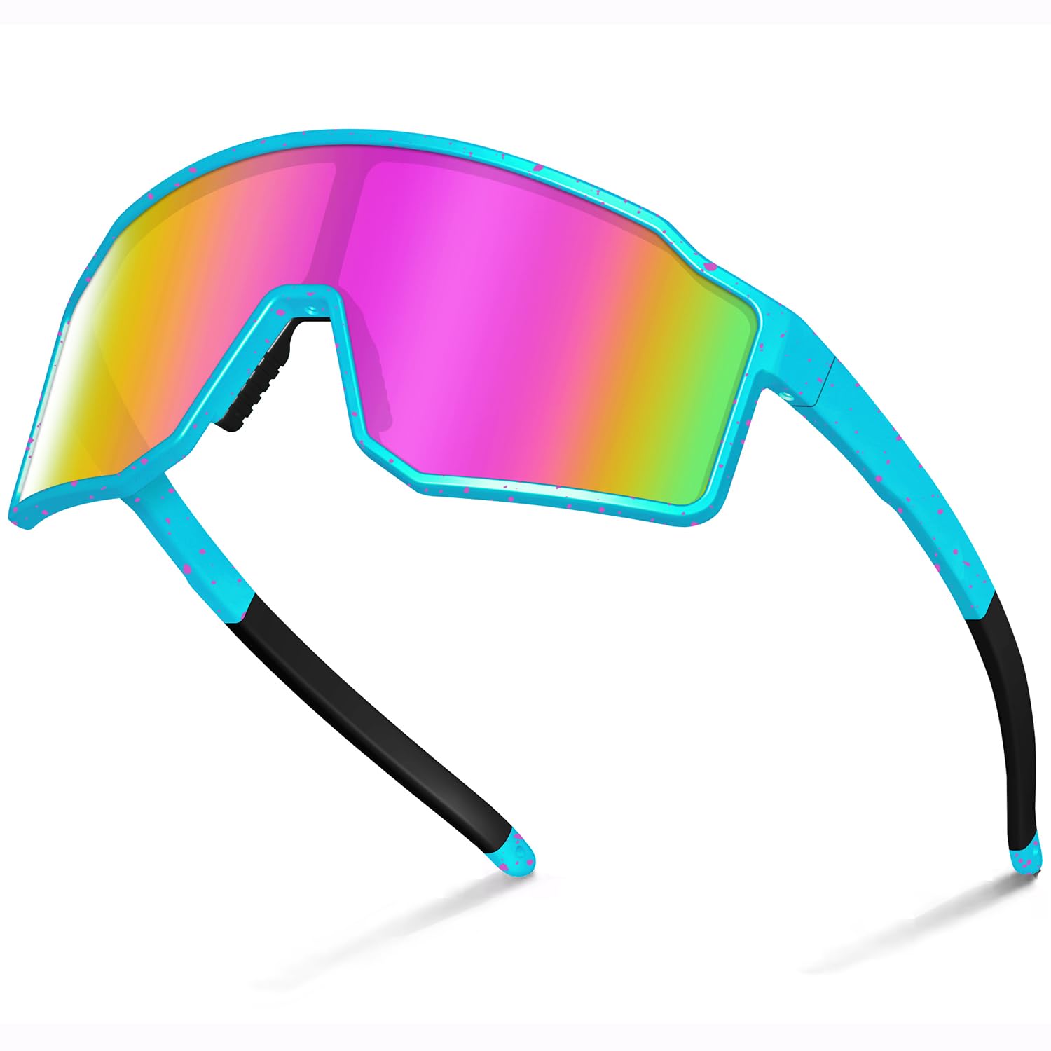 SPOSUNE Lunettes de soleil polarisées UV400 pour le softball, hommes et femmes, lunettes de sport TR90 pour l'escalade, la course à pied, le cyclisme, le baseball et le vélo