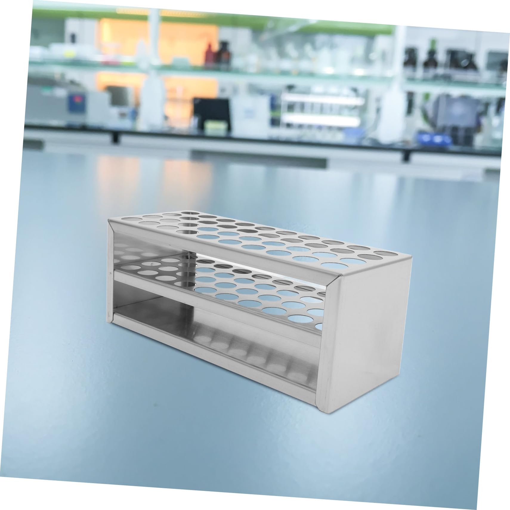 Gatuida 5piezas Soporte De Tubos De Ensayo De Inoxidable Huecos Para Laboratorio Organizador De Tubos De Muestreo Compatible