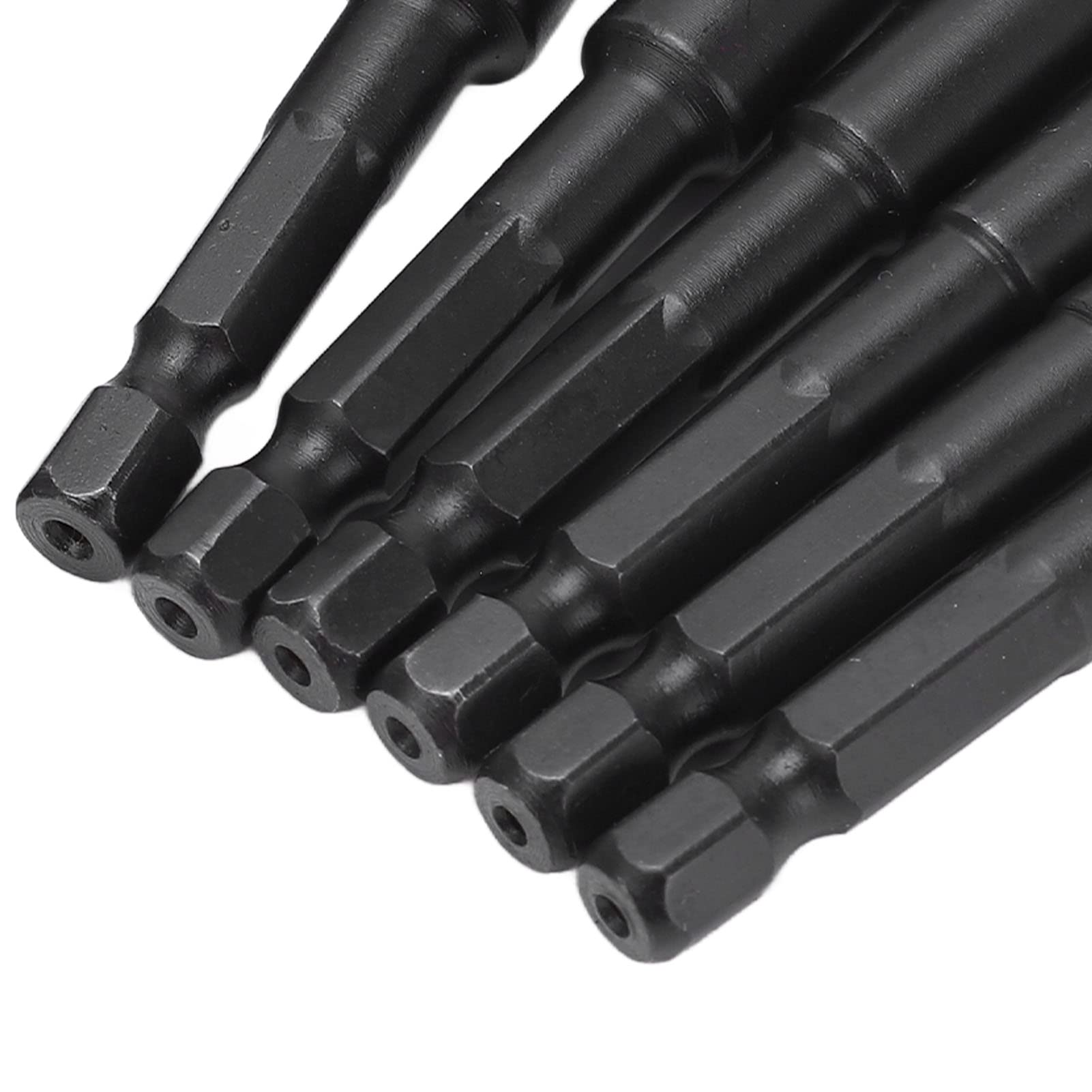 Juego de 7 piezas de portabrocas hexagonales para flor de ciruelo, adaptador de portabrocas para taladro eléctrico, llave de tornillos antirrobo CR-V con tamaños E4, E5, E6, E8,