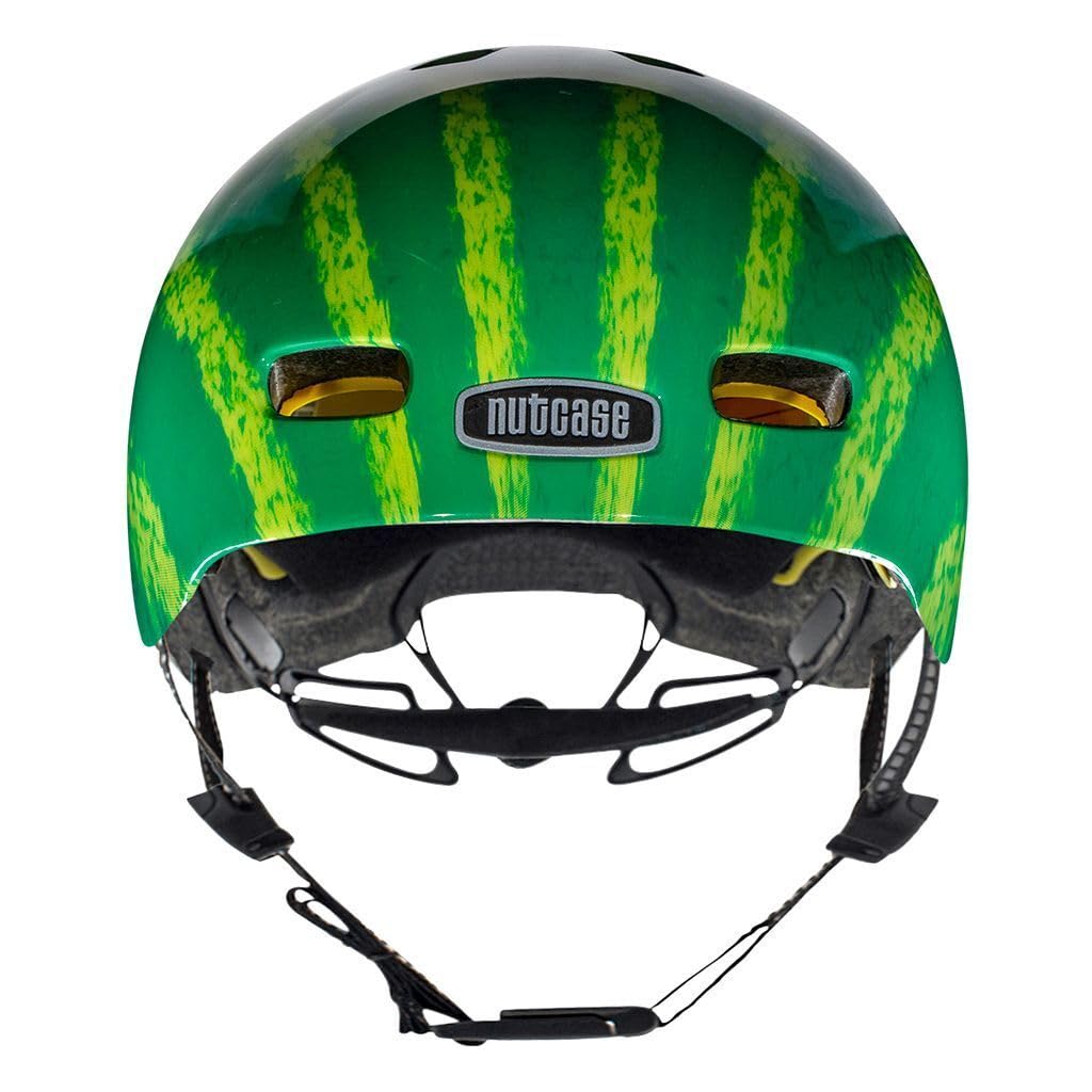 Nutcase Kinder Fahrradhelm Baby Nutty Mips Gloss Casco Bicicleta Niño, XXS, Wassermelone - Grün, BNUTGL-100