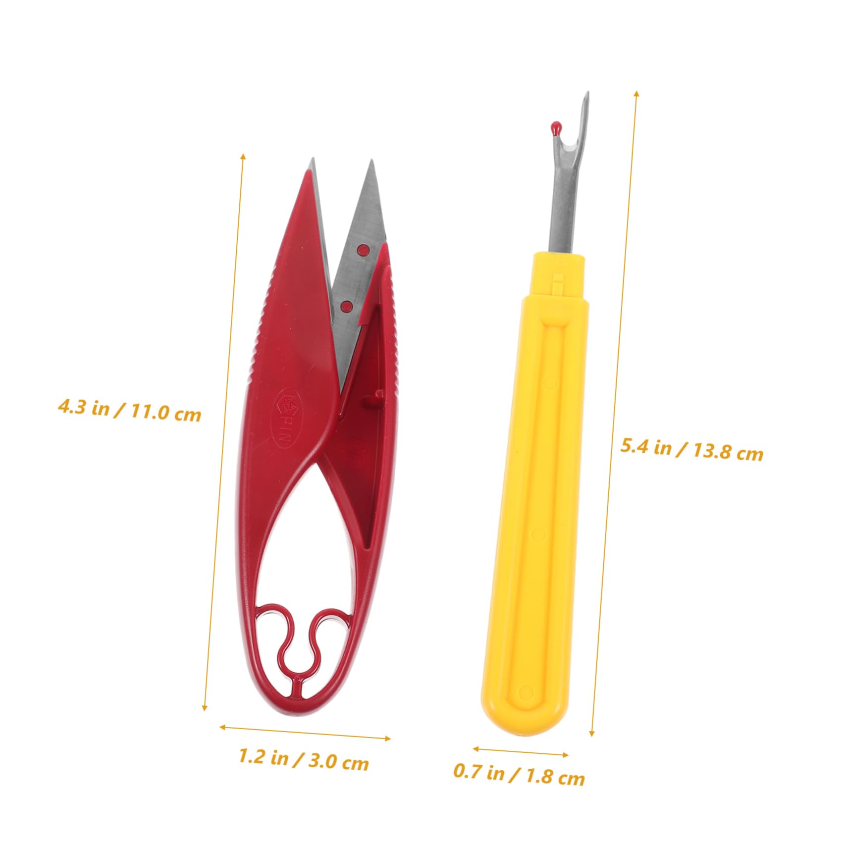 KALLORY 1Set Nonslip Seam Ripper Sewing Accessories Durable Thread Remover and Cutter Tool Kit for Easy Embroidery and Stitch Removal for DIY Craft Projects