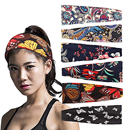 KICOSY 6pcs Bandeau Headbands for Women Hair Bands for Women's Hair Bands Men Yoga Headbands for Womens Headbands Fashio