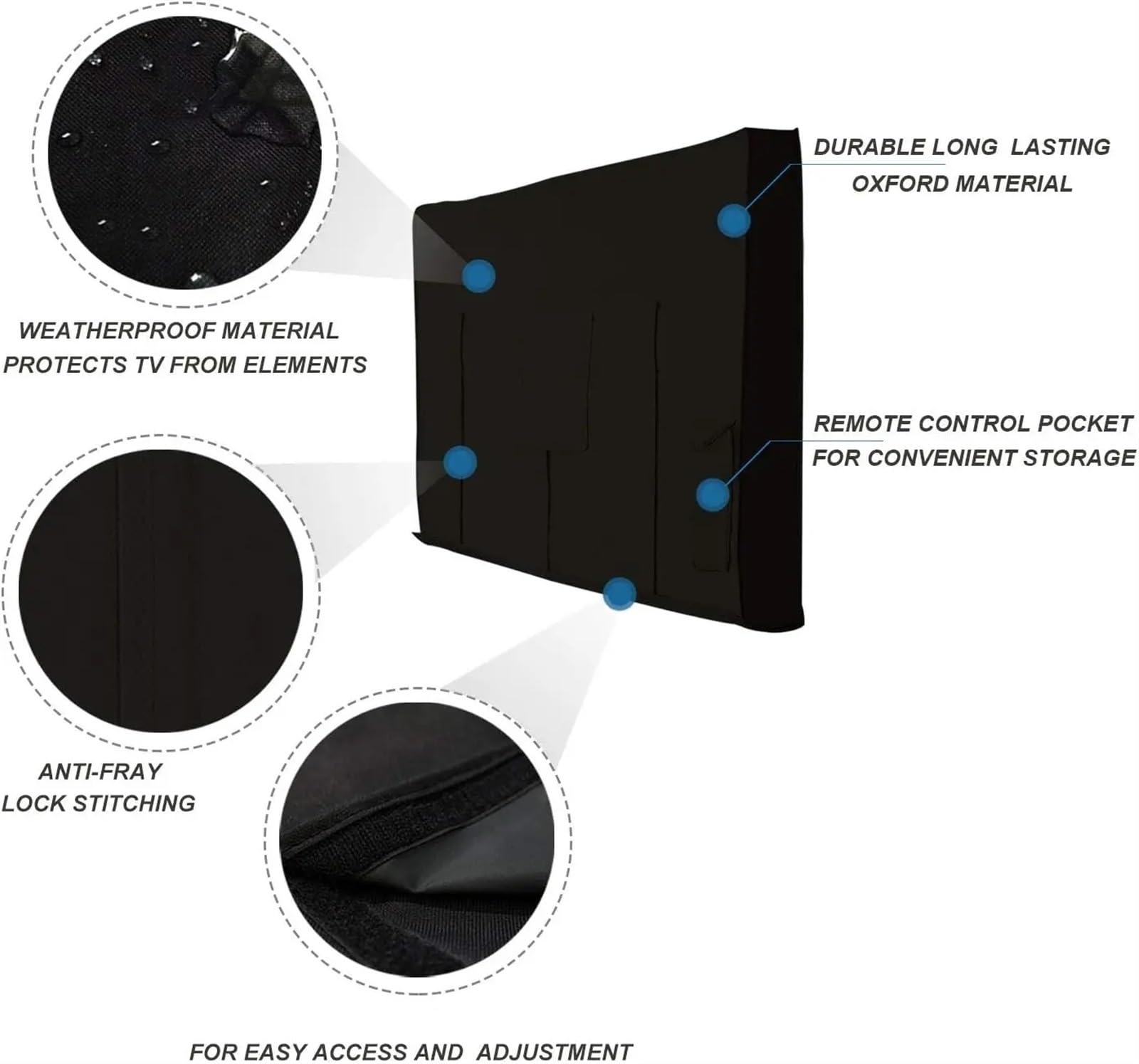 Fundas para TV Exterior Funda Impermeable y Resistente a la Intemperie for televisores de Pantalla Plana de 22 a 75 Pulgadas. para Control Remoto(30-32 Inch Use)