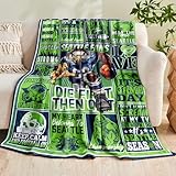 WTKBLAN Football Gifts for Men, Football Blanket Gifts for Seattle Fans, Sport Style Throw Blanket, Super Soft Cozy Flannel Blanket for Bedroom Living Room 60'x50'