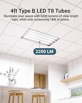 Sunco 30 Pack T8 LED Bulbs 4 Foot, Tube Light Bulbs Ballast