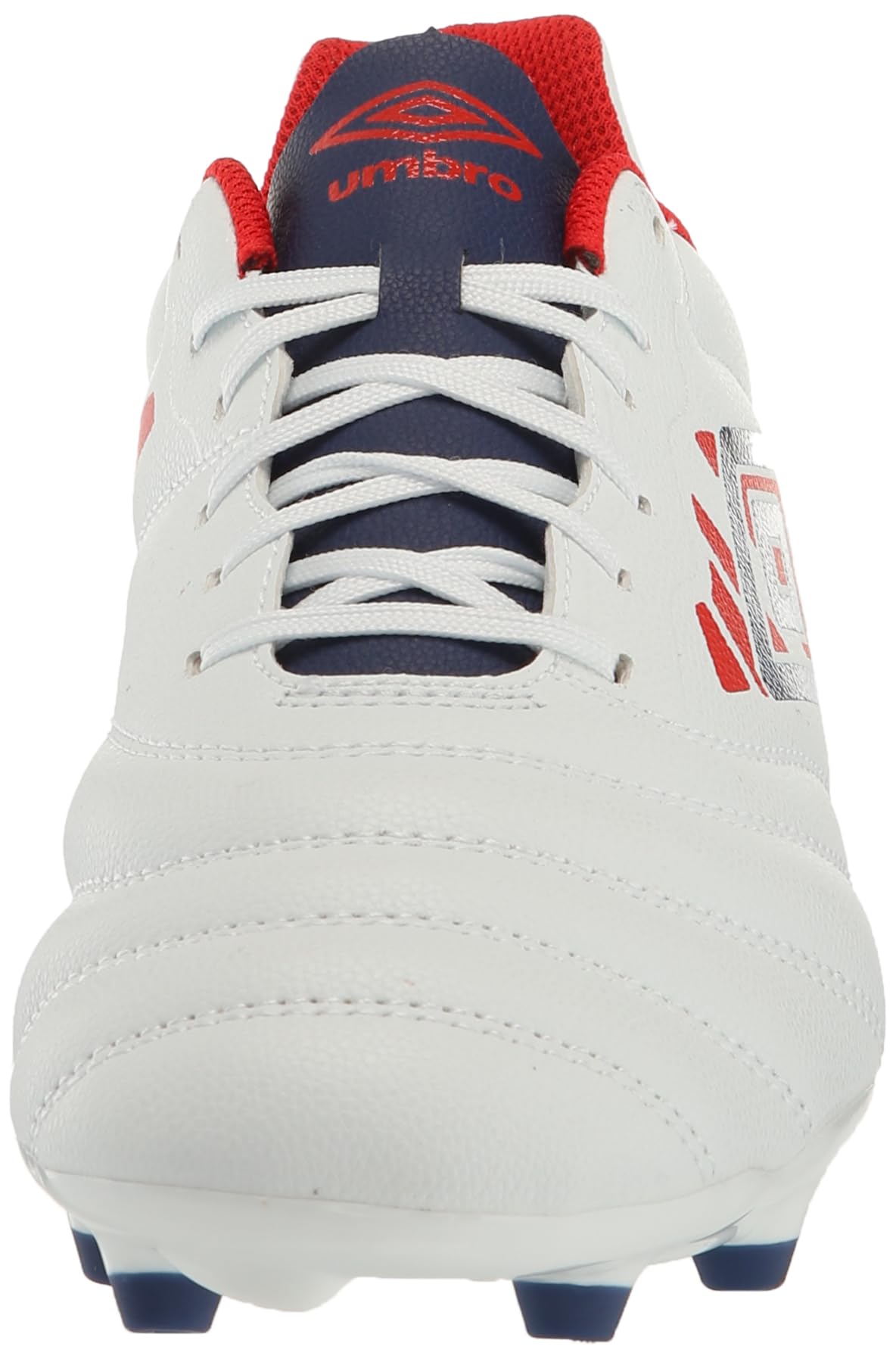 Umbro Homme Tocco 4 League FG Crampons de Football, Blanc/Bleu/Rouge, 41 EU