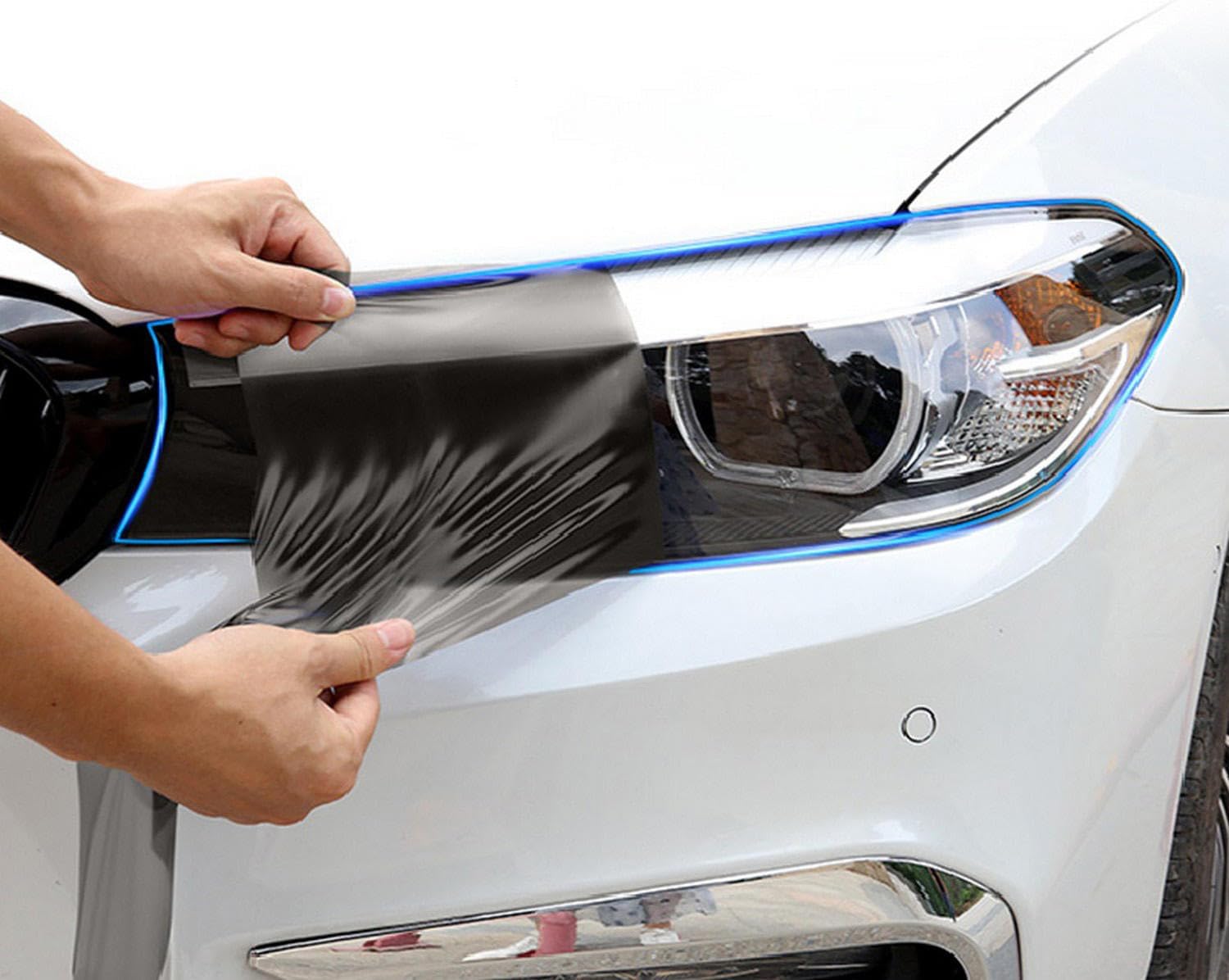 JCAKES Car Exterior Headlight Anti-Scratch TPU Protective Film Anti-Scratch Repair Film Accessories Refit，for Tesla Model X 2020-2022