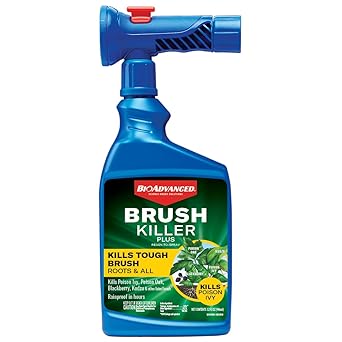 BioAdvanced Brush Killer Plus, Weed Killer Spray, Ready-to-Use, 32 oz, Kills Tough Brush Roots & Poison Ivy
