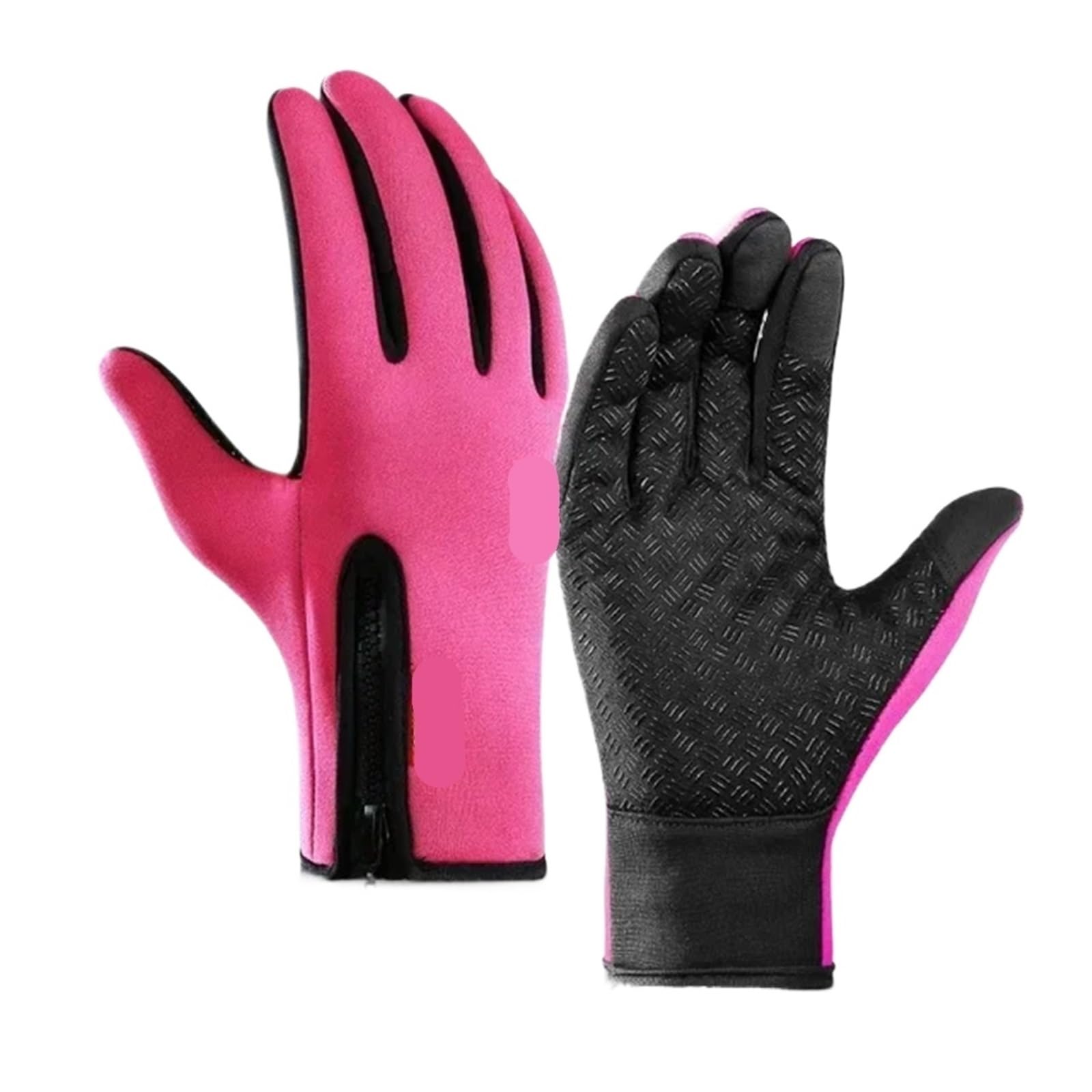 Gants d'escalade Gants de Moto for Hommes et Femmes, Coupe-Vent, antidérapants, Garde au Chaud, for Le Travail, Le Sport, Le vélo, Automne et Hiver pour Escalade(Rose Red,M)