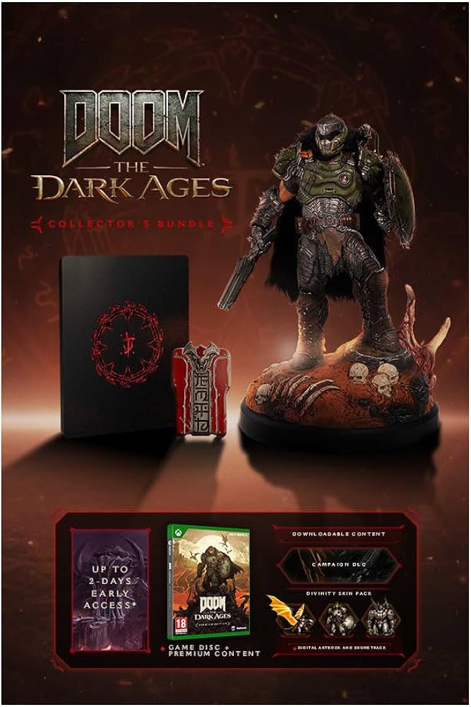 doom dark ages コレクターズエディション　フィギュア Amazon.com: DOOM The Dark Ages Collector's Bundle, Xbox Game with