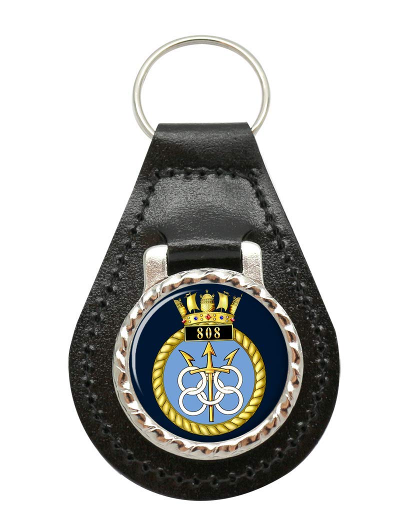 Giftshop UK 808 Naval Air Squadron, Royal Navy Leather Key Fob