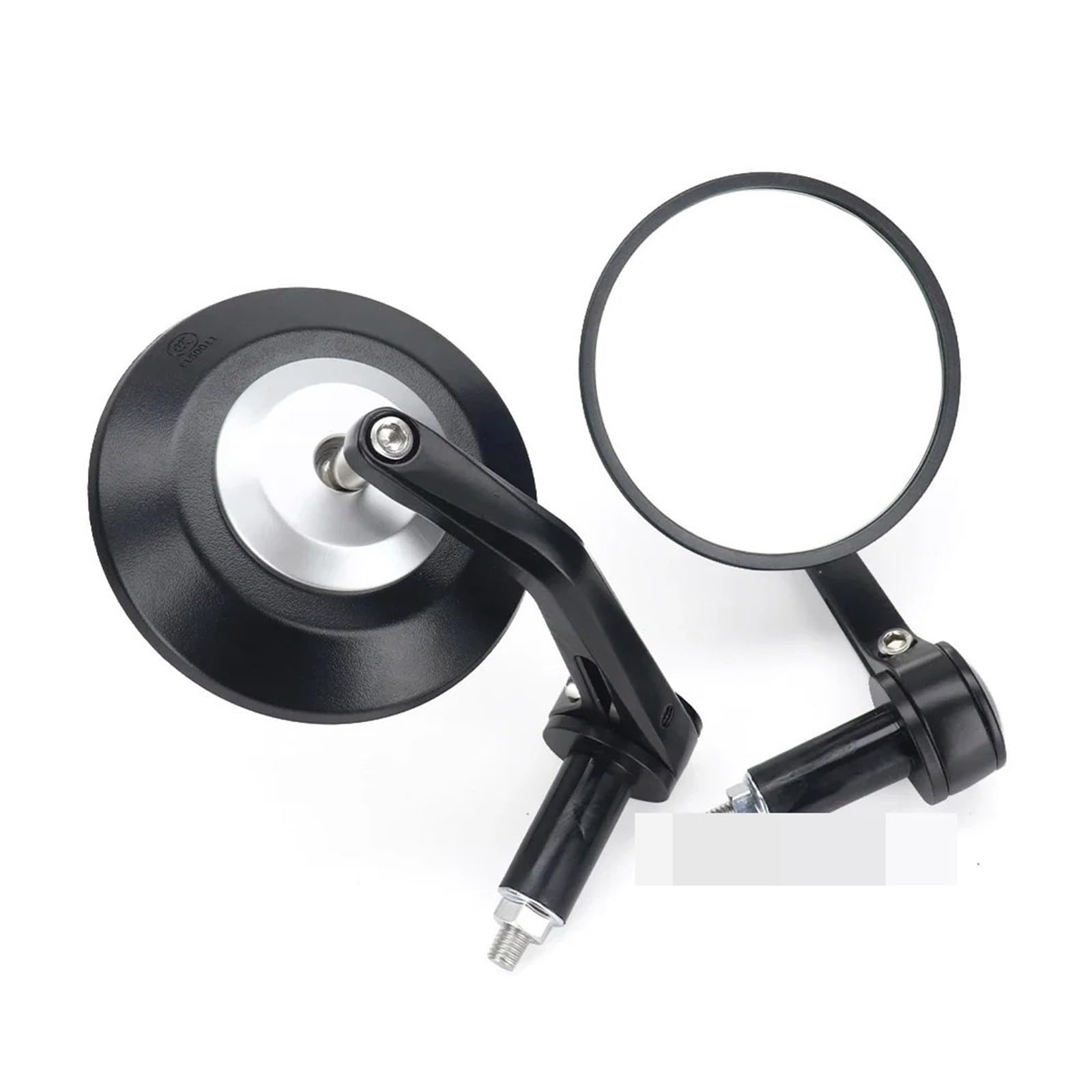 Universal Lenker Ende Rückspiegel Motorrad Zubehör Fahrrad Zubehör Straßenbahn Off-Road Fahrzeug Alle-Gelände 95MM Glas(No Certified Silver)
