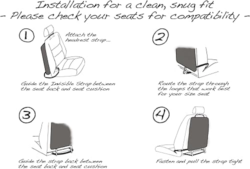 Miniatura 5 de TIKE SMART Alfombrillas prémium  Protectores de respaldo de asiento de lujo y fundas de asiento con correa invisible  Paquete de 2  Bronceado (beige)