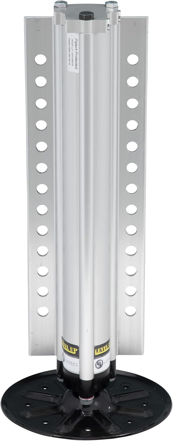 Lippert Level Up Replacement Hydraulic RV Leveling Jack Assembly, 8,000-lbs. Lift Capacity, 32,000-lbs. Coach GVWR, Aluminum, 9" Diameter Footpad, Universal Fit 21-7/16" Height - 43345810