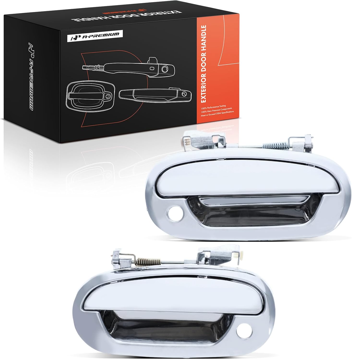 A-Premium Outside Exterior Door Handles Compatible with Ford F-150 1997-2003, F-150 Heritage 2004, F-250 1997-1999, Silver, 2-PC Set, Front Driver and Passenger Side