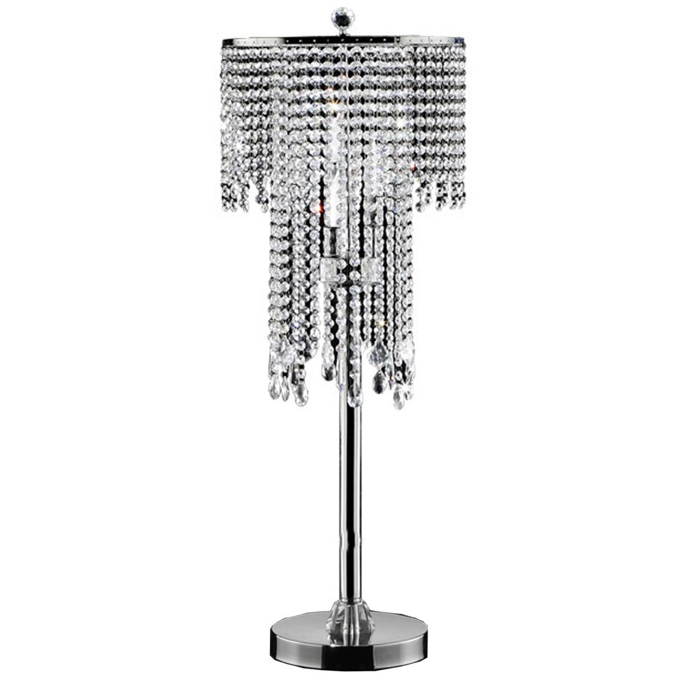 OK LightingOK-5112T 32-Inch Rain Metal Table Lamp