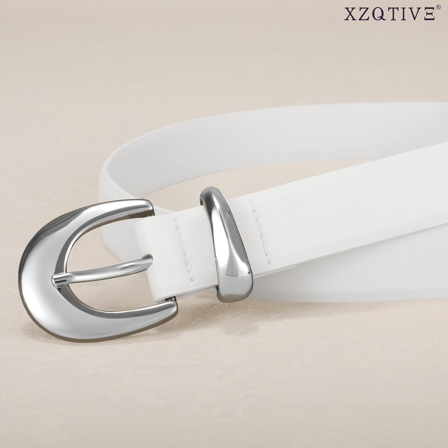 XZQTIVE Women PU Leather Belt for Jeans Pants Ladies Fashion Skinny belt with Gold Silver Buckle - Image 5