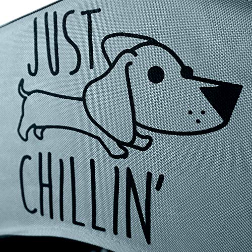 Floppy Dawg Just Chillin’ Portable Dog House. Elevated Pet Shelter for Indoor and Outdoor Use. Made of Water Resistant Breathable Oxford Fabric. Easy to Assemble and Lightweight. 33"L x 29"W x 32"H - Image 3