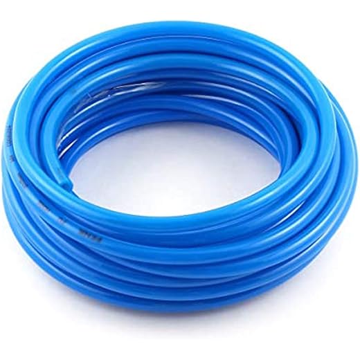HOSEMART Pneumatic 10mm OD x 6.5mm ID 5 Meter PU Pipe Flexible Air Tubing Hose Blue