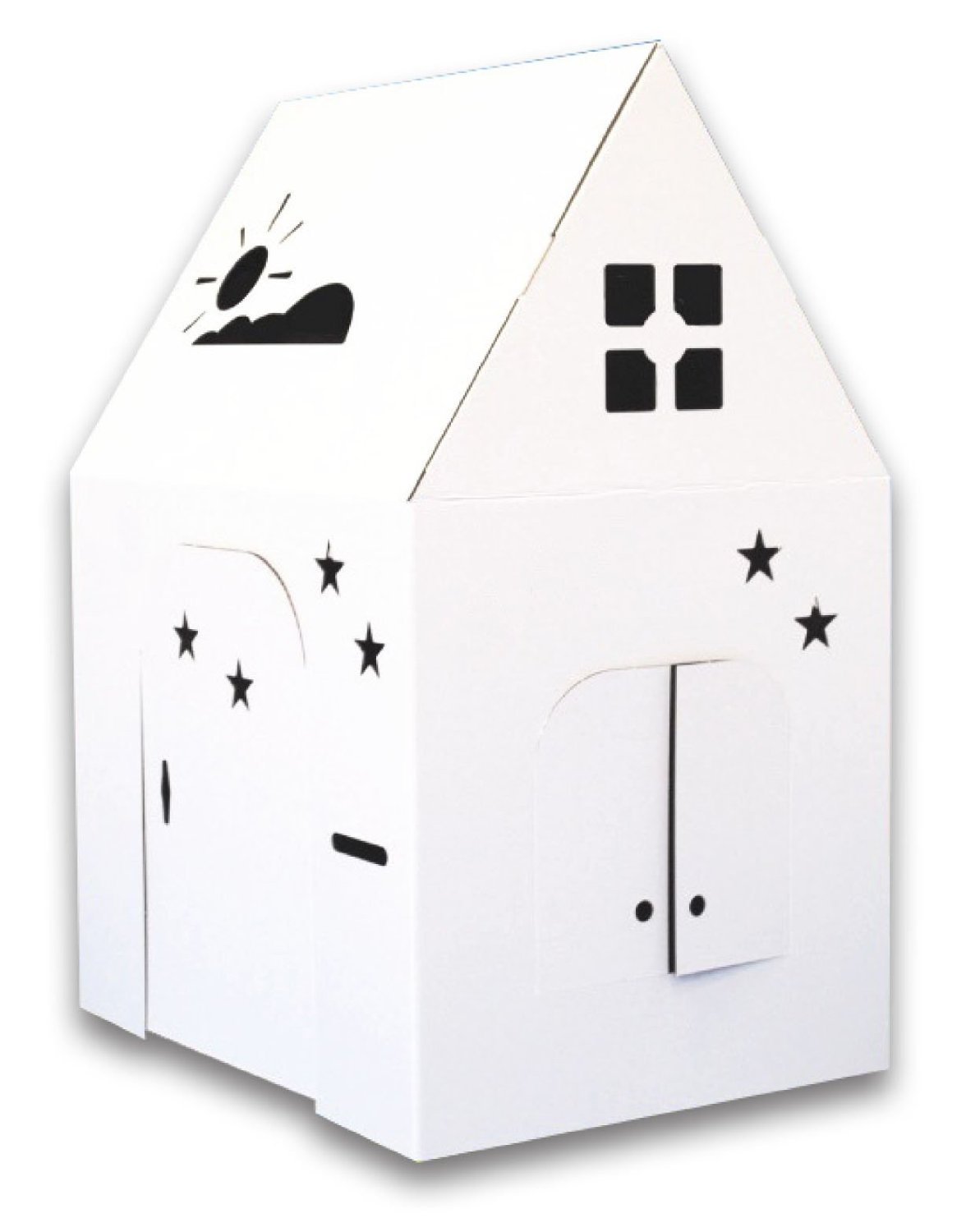 Kids Art And Craft For Indoor And Outdoor Fun, Color, Draw, Doodle On This Blank Canvas – Decorate And Personalize A Cardboard Fort, 34" X 27" X 48" - Made In Usa, Age 3+, EP1001