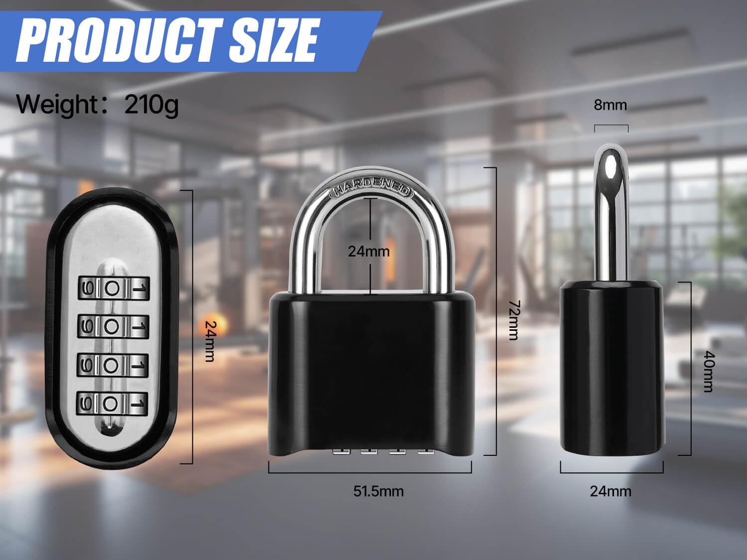 DAYGOS Outdoor Combination Padlock with 4 Digit Code - Image 2