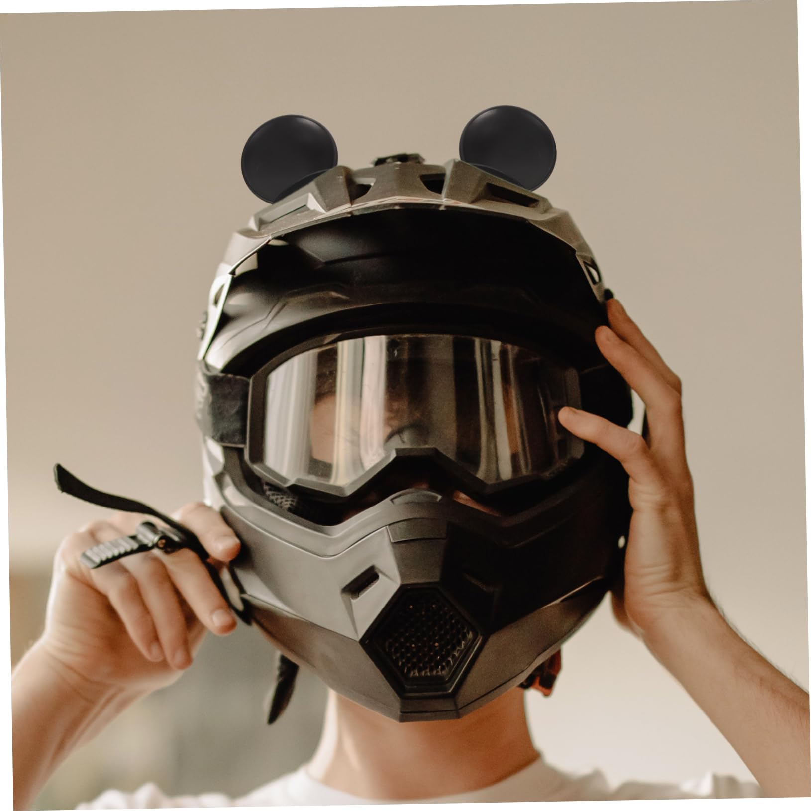 bike helmet ratz GANAZONO Elegant Rat Ear Ornaments Helmet Decorations Animal Ears Fashionable : Automotive Floating fish AGV K6 S Nardo Nine LED lights illuminate Model:RIFSJ66MH