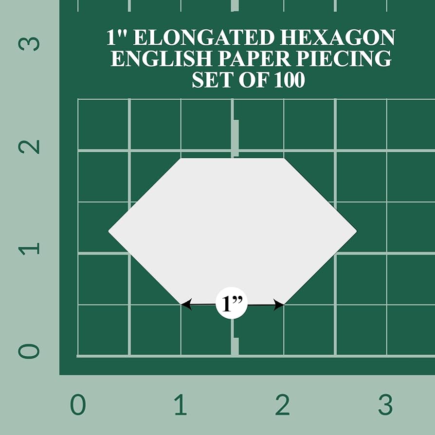 amazon-com-english-paper-piecing-1-elongated-hexagon-paper-pieces-for-set-of-100-pre-cut-epp-templates-for-quilting-crafting-durable-and-precise-for-easy-fabric-alignment-suitable for Free Printable English Paper Piecing Templates Amazon.com : English Paper Piecing 1