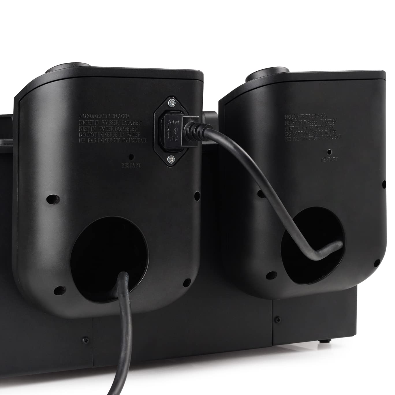 Princess 183028 Freidora eléctrica doble, Zona Fría, potencia de 2 x 1800 W, Volumen de 2 x 3 L, Temperatura hasta 190ºC, Negro