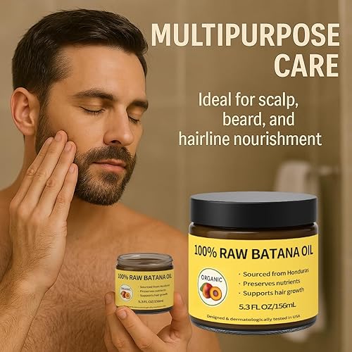 Miniatura 5 de Aceite de batana para el crecimiento del cabello, aceite de batana orgánico Dr. Sebi's 100% puro para el crecimiento del cabello, repara las puntas