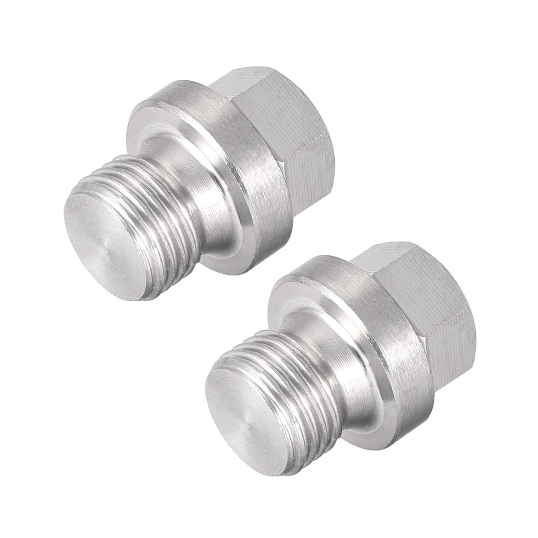 Pair Of M10x1.0 Male Flare Brass Fittings - Metric Hex Head Plug For Fuel/Gas