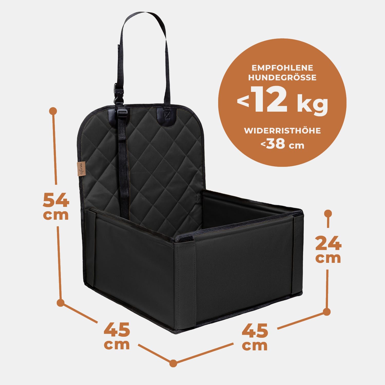 Hunde Autositz Für Kleine Hunde - Wasserdichter Hundesitz Mit Sicherheitsgurt