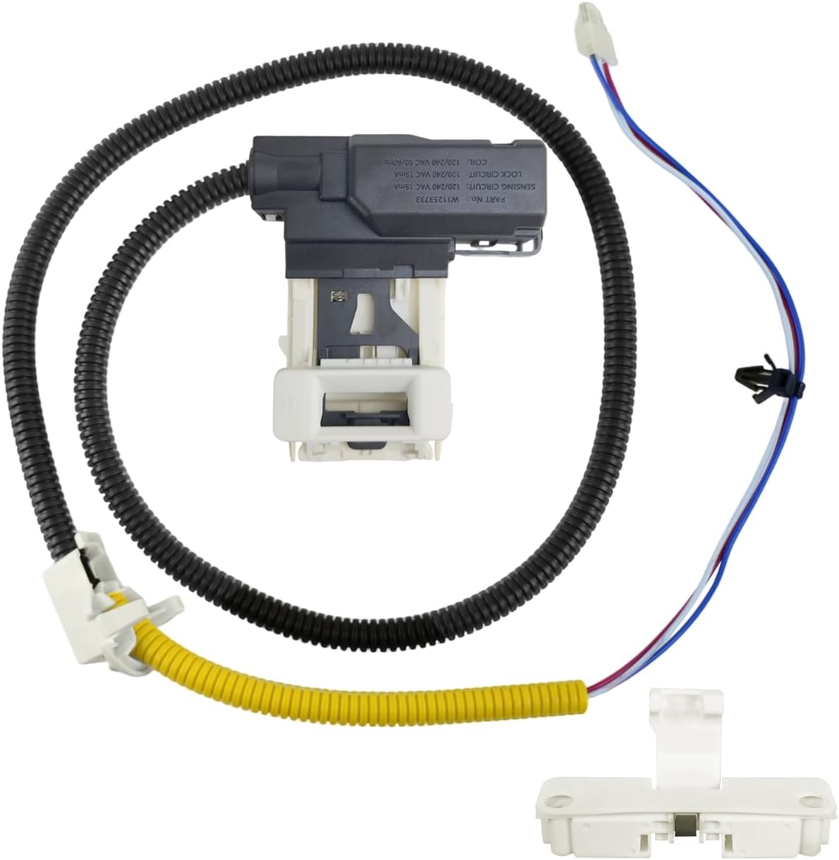 W11307244 Washer Machine Lid Lock Switch Assembly Replacement Part Compatible with Whirlpool Kenmore Washers Replaces W10682535 W10838613 W10838613VP W11253733 PS12704713 W10682535 with accessories
