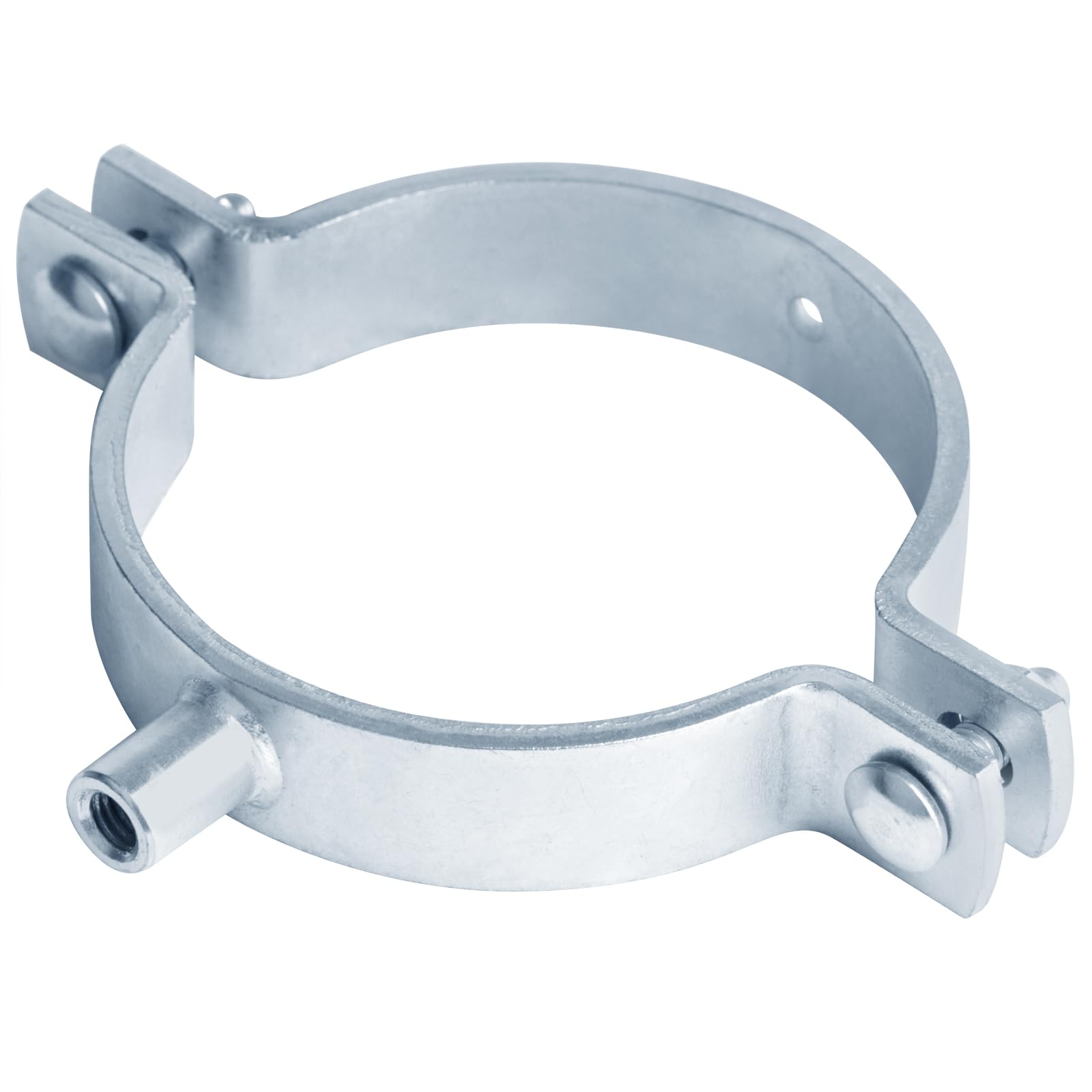 4 Pcs Split Ring Pipe Hangers, Fits 4" O.D. Tube, for 3/8"-16 Threaded Rod, 3/16" Thick