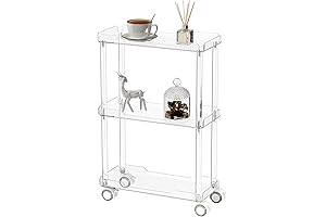 AQUIVER Acrylic Rolling Cart - Create Space & Clear Clutter