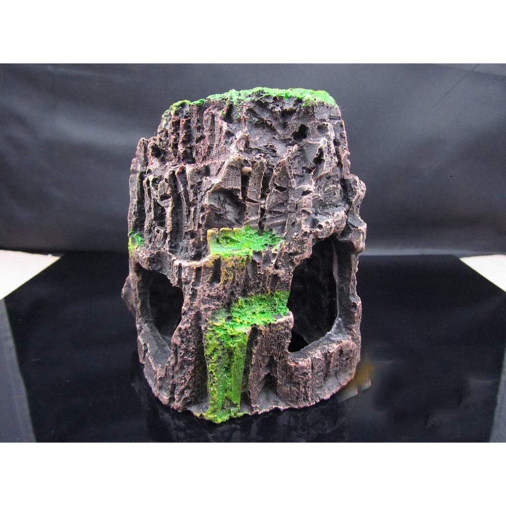 Rocalla para escondite de Reptiles, Caja de Cueva para Reptiles, decoración de hábitat, escondites de arañas, Serpientes, lagartos y Tortugas, Accesorios para Cajas de Reptiles, Adornos